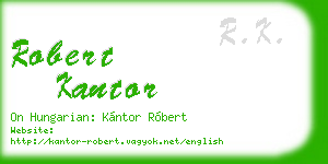 robert kantor business card