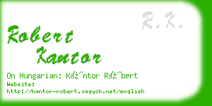 robert kantor business card